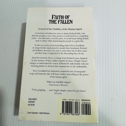 Terry Goodkind Faith Of The Fallen Book - Foto 2 di 11