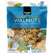Nueces naturales sin cáscara Member Marks - mitades ligeras y piezas, 32 oz resellables
