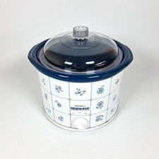 → View on eBay: Vintage Rival Crock Pot 3120 Blue Floral Pattern 2.5 Qt Stoneware Slow Cooker Vintage Rival Crock Pot 3120 Blue Floral Pattern 2.5 Qt Stoneware Slow Cooker