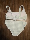 GB girls Mint Green Gingham Kids Bikini Set — photo 4