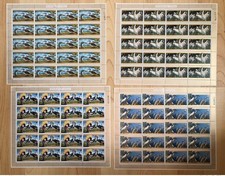 Senegal 1974 Mi.543-546 Fauna Birds Djoudj Park Print Sheets RARE MNH