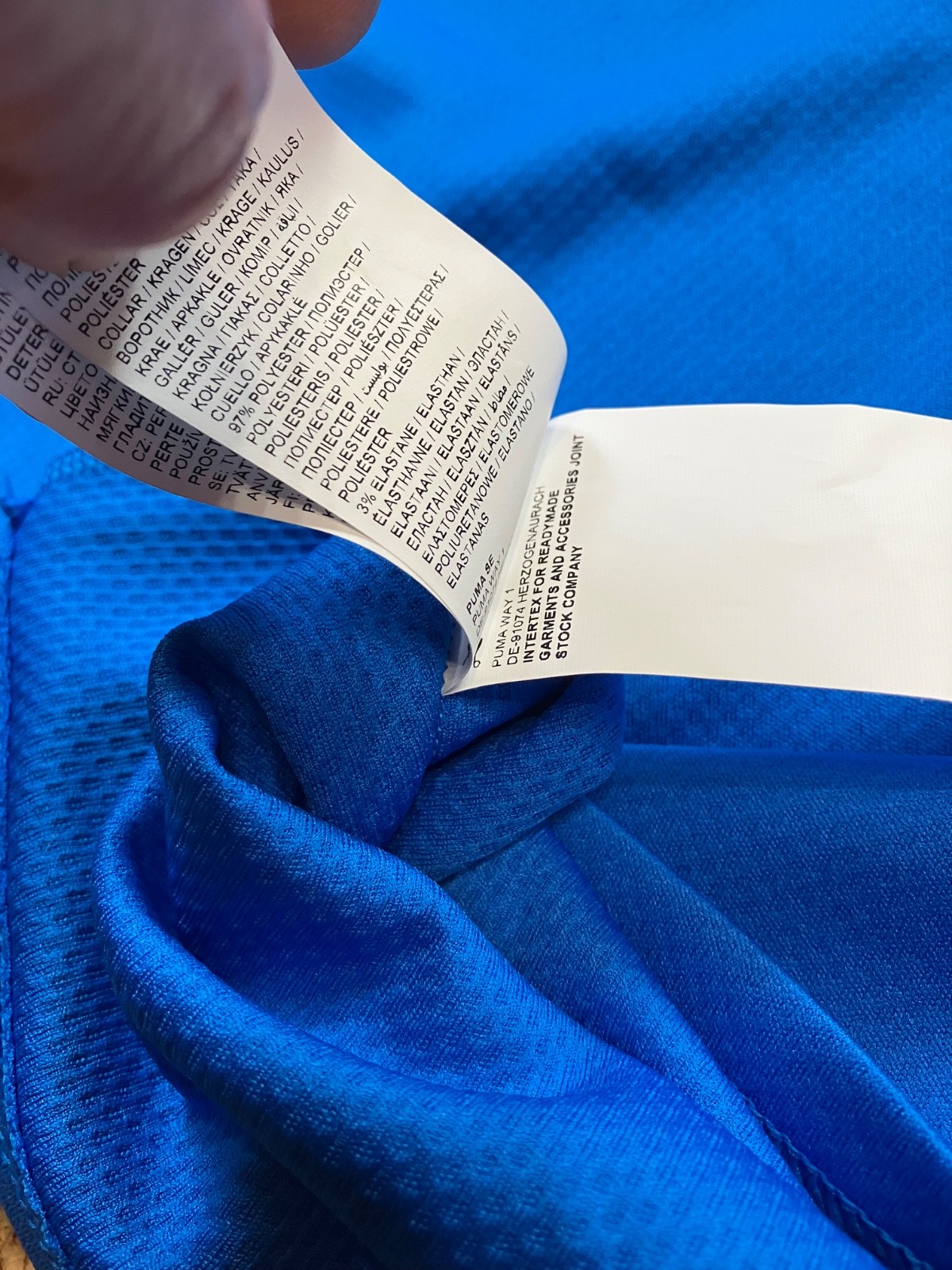 VALENCIA CF Soccer Football Third Jersey PUMA-Men's Extra Large BLUE 2021