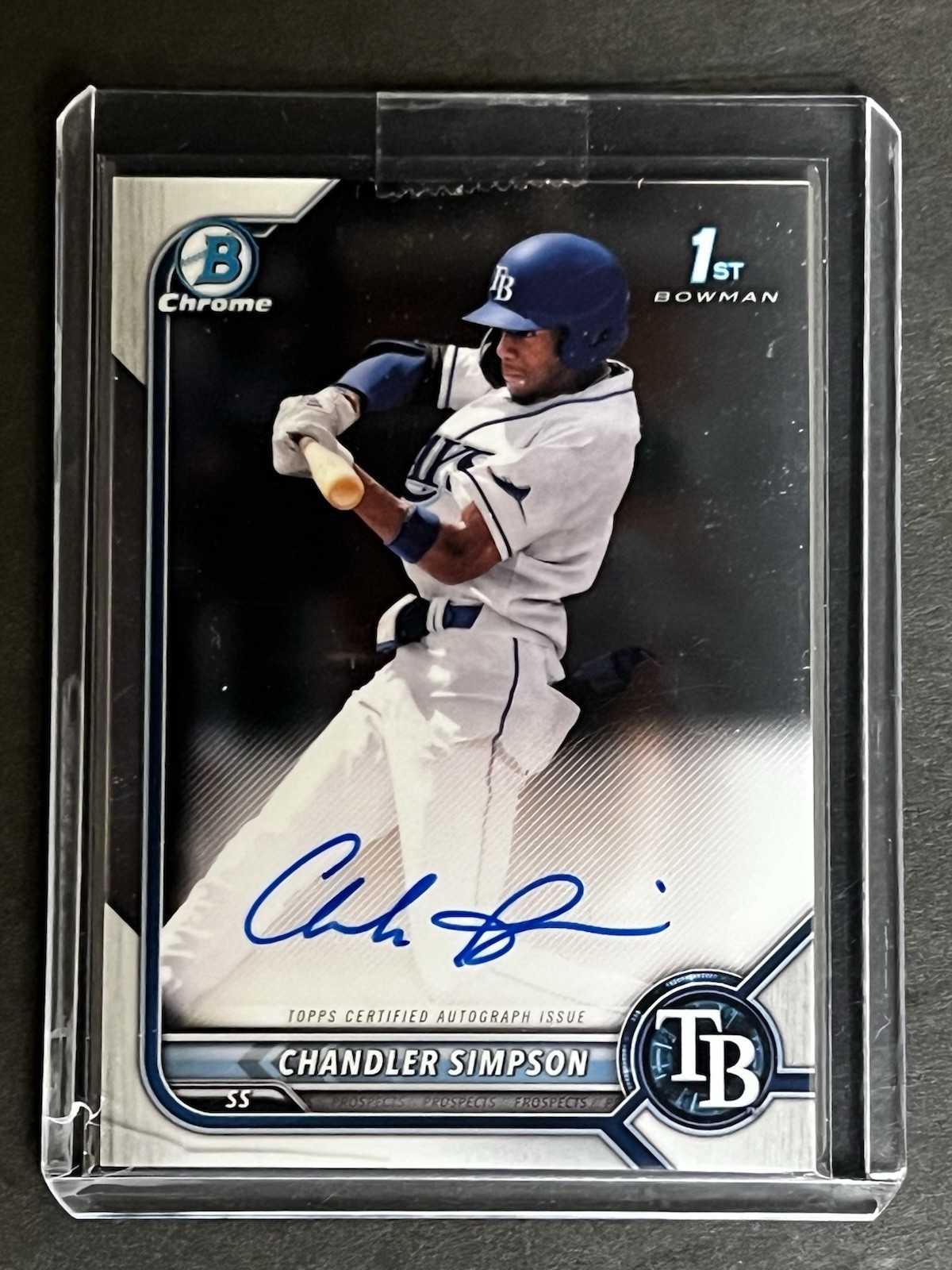 2022 Bowman Draft Chrome Chandler Simpson 1st Bowman Auto CDA-CSN Rays
