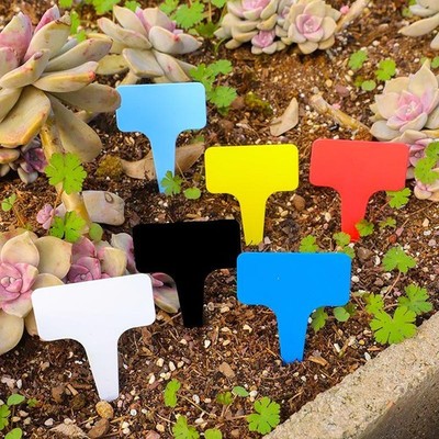 Plant Labels T Type Coloured Marker Sticks Garden Name ID Tags Seed Trays Pots