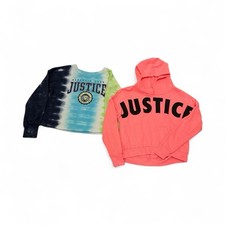 Justice Girls Sweatshirt / Hoodie Size L 12-14 2 Pc Pullover