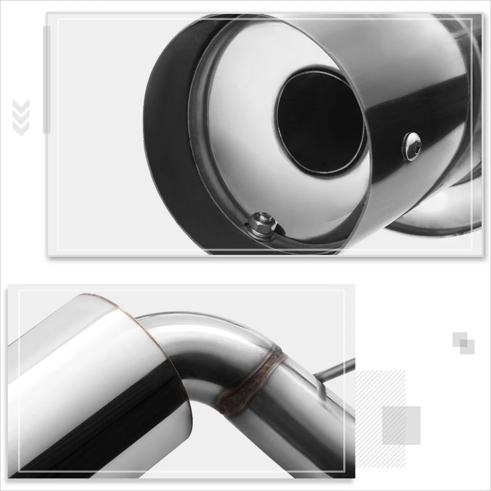 Silenciador de punta S.S Catback para 00-05 Mitsubishi Eclipse GT 3.0 V6 4" Foto 4 de 4