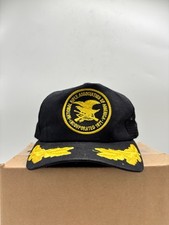 NRA National Rifle Association American Hat cap black patch Vtg mesh snapback