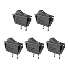 5 PCS KCD3 SPST Boat Rocker Switch Momentary ON 2-Pin 16A/250VAC 20A/125VAC