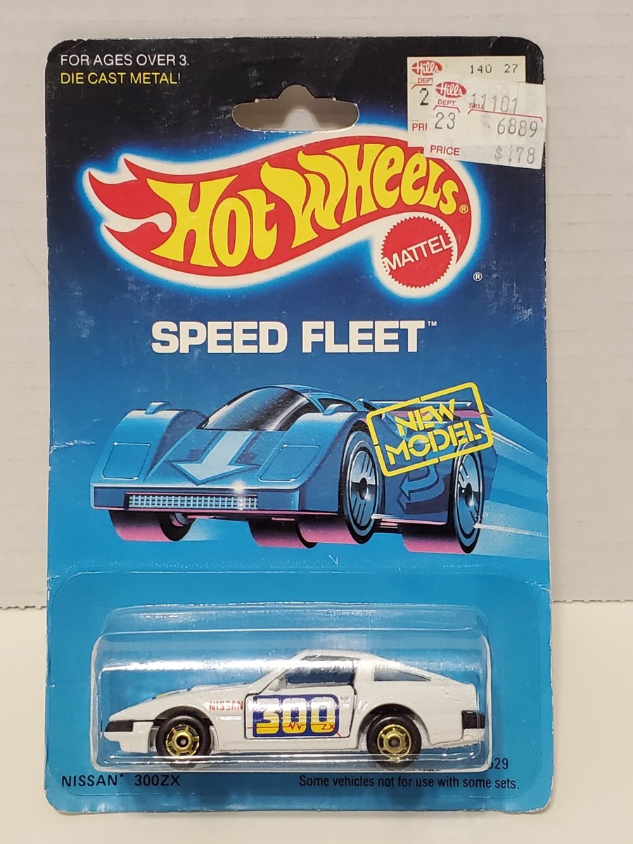 NISSAN 300ZX WHITE HOT WHEELS DIECAST CAR 1988 SPEED FLEET