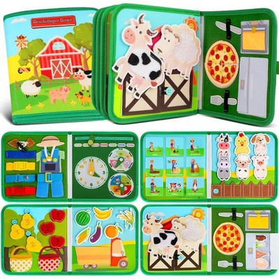 Kinder Montessori Spielzeug Busy Board Motorikbrett für Fertigkeiten & Selbst DE