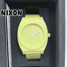 NIXON Time Teller P Wristwatch Matte Citron Timepiece 100M Quartz Deluxe