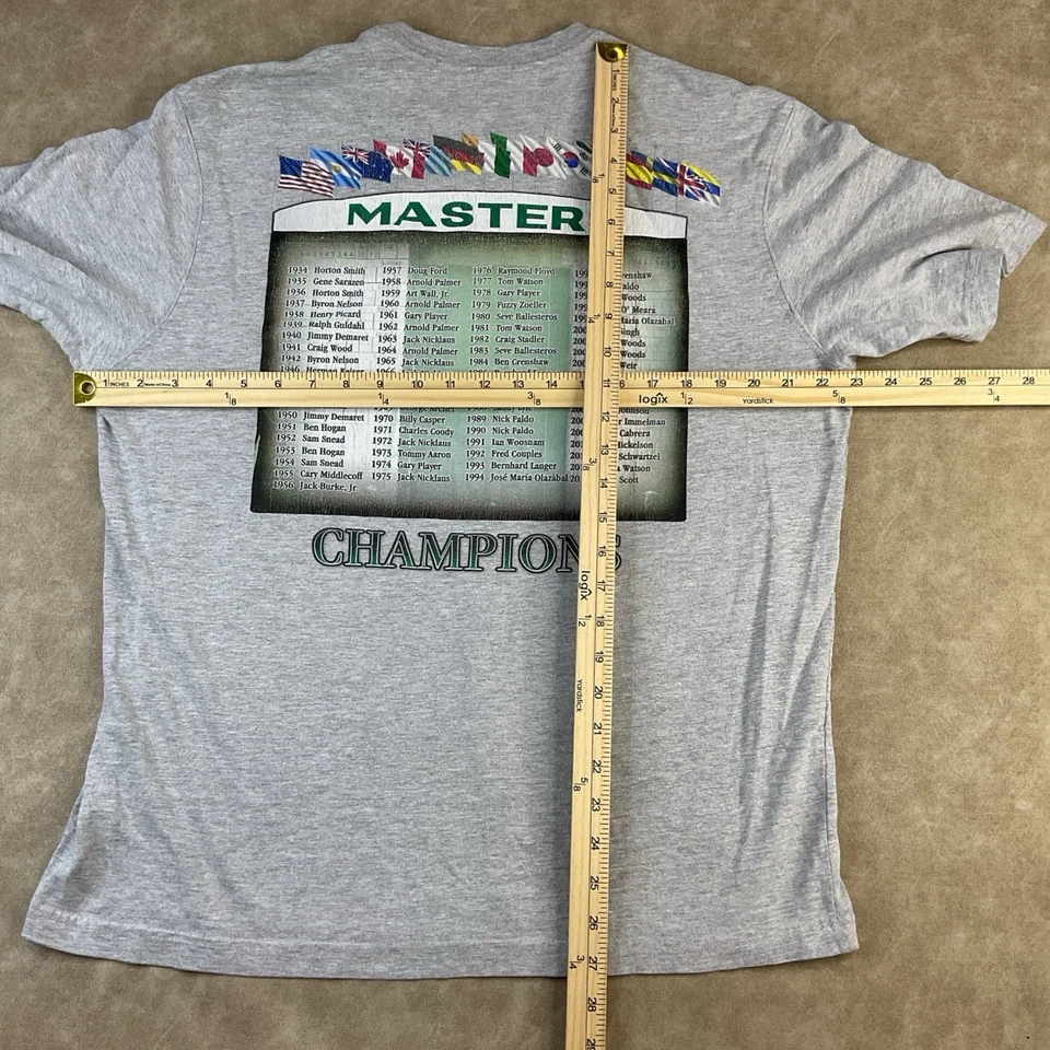 Masters T-Shirt 2014 Golf Champions Short Sleeve Tee Logo Short Sleeve Men Sz L - Image 2 of 4