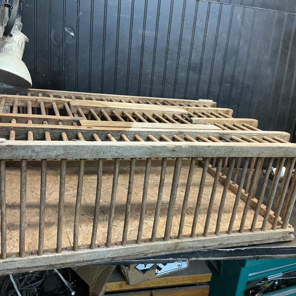 Primitive Wood Chicken Crate Cage Carrier 35inx12inx 23inFarm Cage Free Shipping - Image 4 of 4