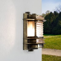 AußEnlampe Wand Anthrazit IP64 E27 Glas Messing Maritim AußEnleuchte Wand Hof