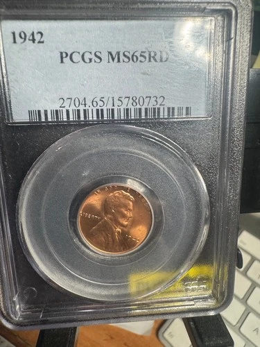 1942 US- 1 CENT MS- 65 RED