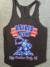 GYMSHARK ATILIS GYM STRINGER SIZE SMALL CAN FIT A MEDIUM WORN BY DAVID LAID