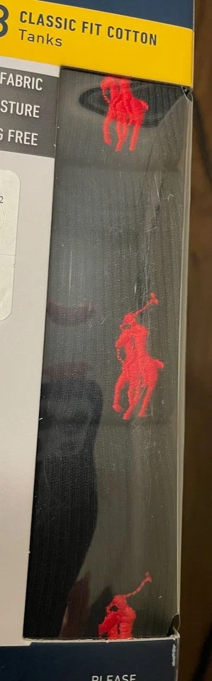 3 tanques de algodón de ajuste clásico POLO RALPH LAUREN nuevos en paquete Foto 2 de 4