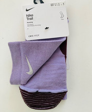 Nike Trail Running Socks 1pk Wool blend 1-pair CREW socks Purple Size L