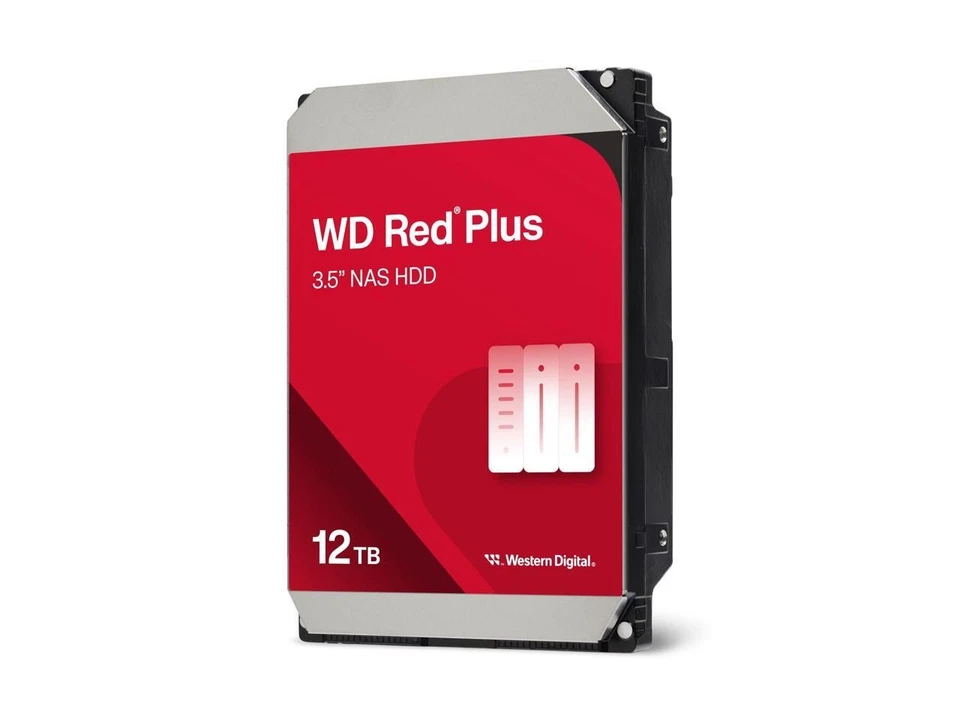 WD Red Plus 12TB NAS Hard Disk Drive - 7200 RPM Class SATA 6Gb/s, CMR, 512MB - Image 3 of 4