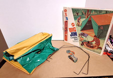 BIG JIM CAMPIN' TENT/BOX-MATTEL 1972-TENDA ACTION FIGURE SUPER COOL-GRANDE SCATOLA