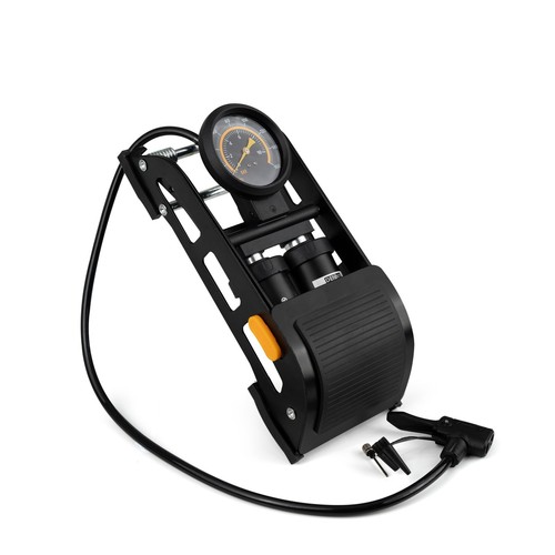 Foot Pump Double Barrel Heavy Duty Inflator For Bike Motorbike Car Van Tyre - Picture 6 of 8