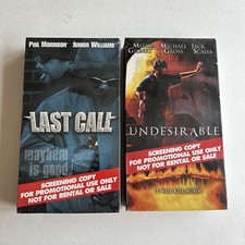 Last Call And Undesirable VHS Movie Lot Sealed New/Promo Only Screening Copy  s