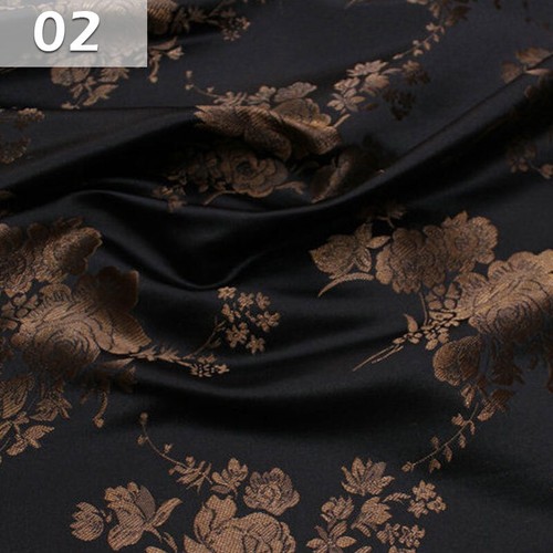 Vestido Chino Cheongsam Tela Floral Brocado Imitación Seda Satén Tela Hágalo Usted Mismo Material - Imagen 19 de 26