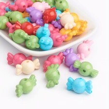 10 Large Bubblegum Beads Acrylic Candy Mix Big Spacers Plastic Assorted Lot 21mm