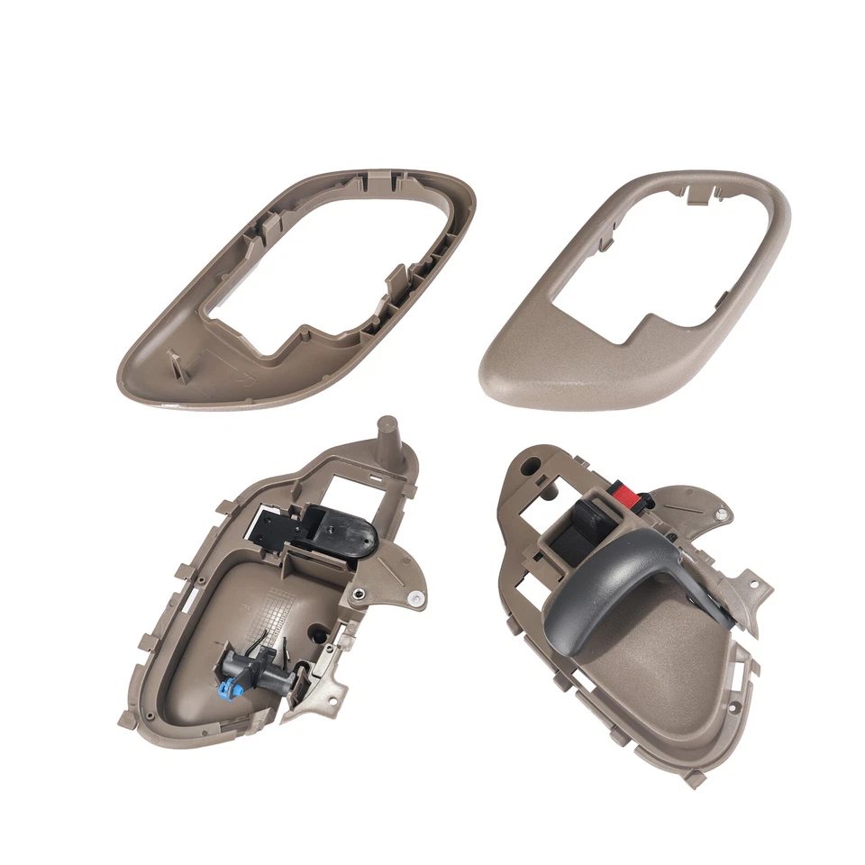 Juego de pares de manijas interiores de puerta tostadas con bisel izquierda y derecha para camioneta Chevy C1500 Foto 4 de 4