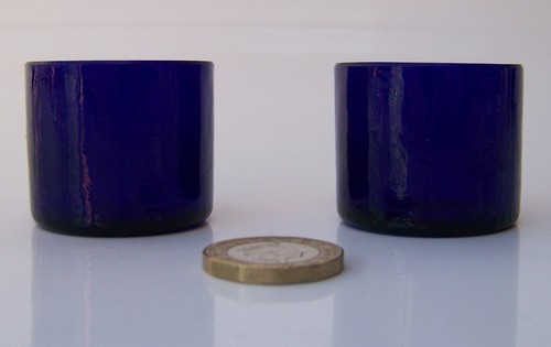 1935 MAPPIN & WEBB STERLING SILVER CASED CRUET SET C/W BLUE GLASS LINERS - Picture 15 of 24