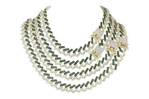 Charles Raymond Zig Zag Necklace - Z Links 3 Row Diamonds Each