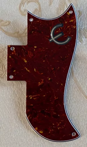 Pick Gibson SG 61 Style Guitar Pickguard W/Metal“e”Scratch Plate,Red Tortoise