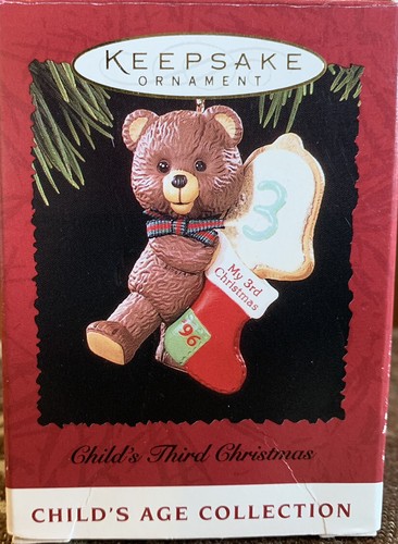 1996, KINDER DRITTE WEIHNACHTEN, PUNZE ANDENKEN ORNAMENT - Bild 1 von 6