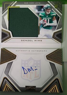 2020 Panini Playbook #223 Denzel Mims Autograph Jersey /99