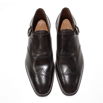 Gravati Dark Brown Single Monk Strap Leather Dress Shoe Size 12 Excellent Cdtn Dark Brown GRAVATI Leather Monk Strap Loafers Dress Shoes  main image 4