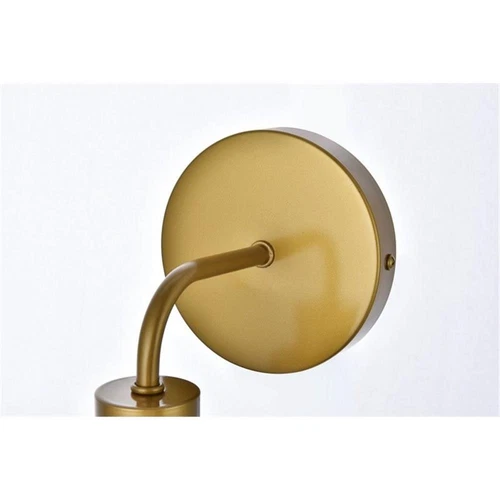 Living District Hanson 1-Light Metal Bath Sconce in Brass and Clear - Picture 6 of 7