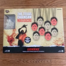 Gemmy Leatherface Texas Chainsaw Massacre Musical String Lights Halloween