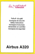 Tunisair Airbus A320 Safety Card (Imprimerie)