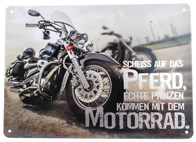 KE Motorrad Schild lustiges Deko Blechschild Chopper Geschenk Biker Geburtstag