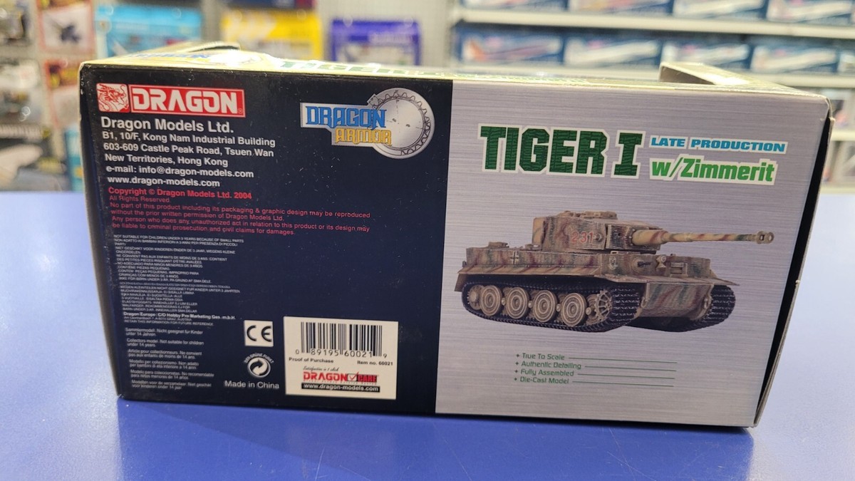 Dragon Armor 1/72 Tiger I Tank sPzAbt 101 France 1944 No
