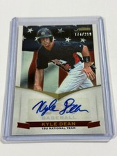 2012 Panini USA Baseball National Team 15U Signatures /299 Kyle Dean #8 Auto