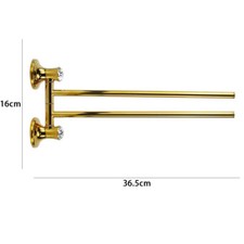 Portasciugamani Bagno Oro Spazzolato Beelee - Acciaio Inox SUS304, Design Moderno E Elegante - Foto 7