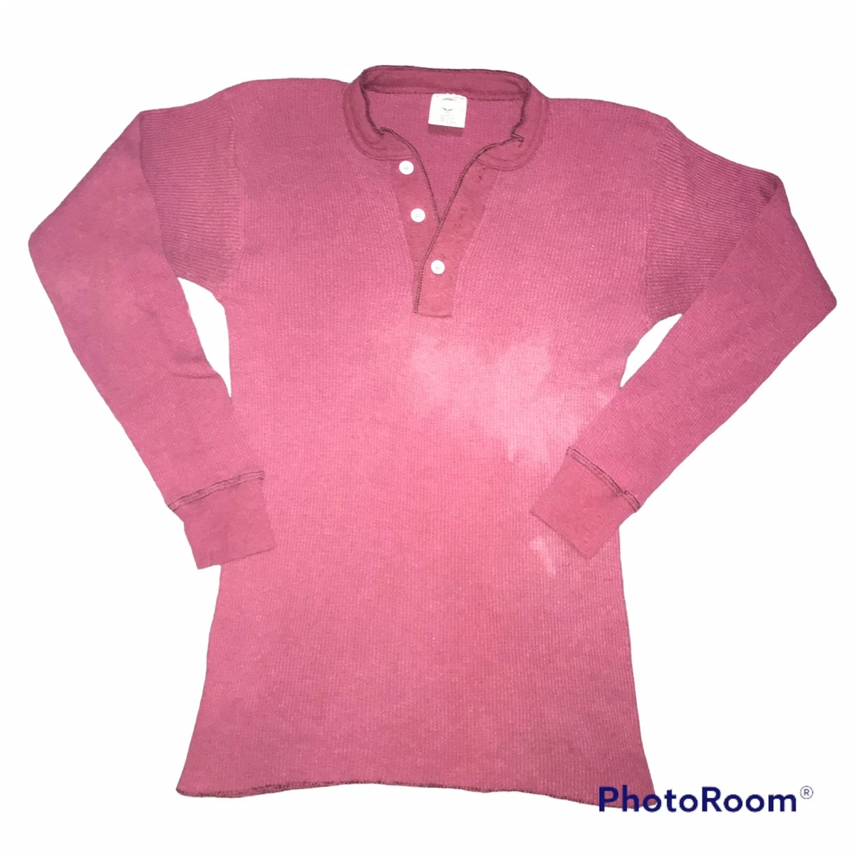 Vintage Northwest Territory Thermal Shirt Faded Maroon Size L 42
