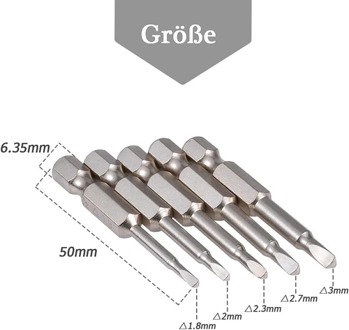 Mesee 5 stücke 1/4 zoll Dreieck Schraubendreher Bits, 50mm Hex Schaft - Bild 4 von 12