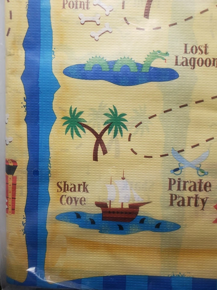 Mantel Piratas Tesoro Papel Pirata Fiesta de Cumpleaños 54 x 102 Nuevo Foto 4 de 4