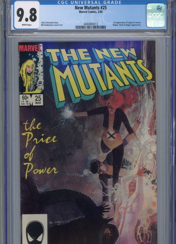 NEW MUTANTS #25 MT 9.8 CGC WHITE PAGES CLAREMONT STORY 1ST LEGION IN COMICS