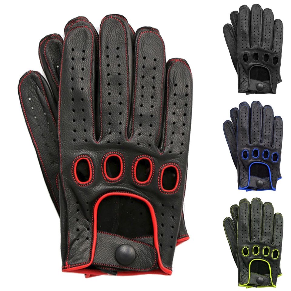 GUANTES DE CONDUCCIÓN DE CUERO GENUINO DE ALTA CALIDAD PARA HOMBRE SWIFT WEARS Foto 2 de 4