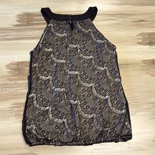 Wrapper Lace Tank Top Black White Size M - Picture 9 of 10
