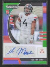 2020 Panini Prizm Draft #180 Jordan Mack Prizms Auto Autographs #/199 (W)