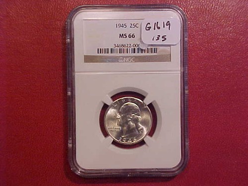 1945 WASHINGTON QUARTER - NGC MS 66 - SEE PICS! - (G1619) - Picture 3 of 4